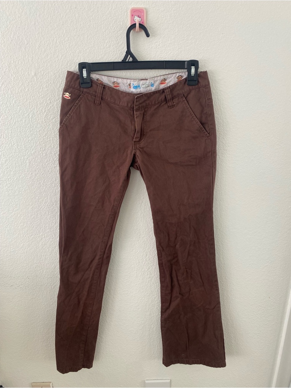 Vintage Paul Frank brown flared khakis